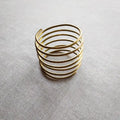 Coiled Brass Napkin Ring, 4 pcs per set