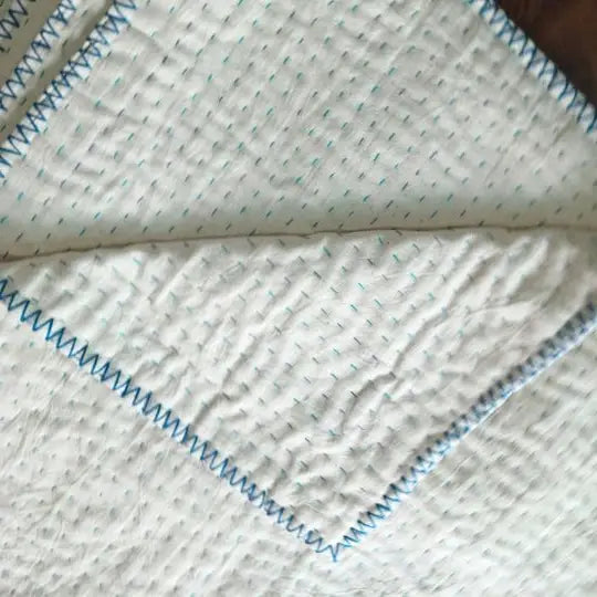 Natural kantha cushion cover