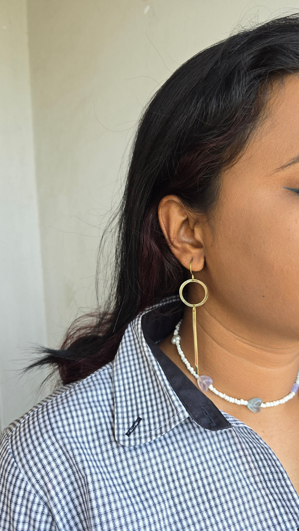 Orbit Pendulum Brass Earrings – Modern Brass Dangle