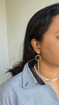 Orbit Pendulum Brass Earrings – Modern Brass Dangle
