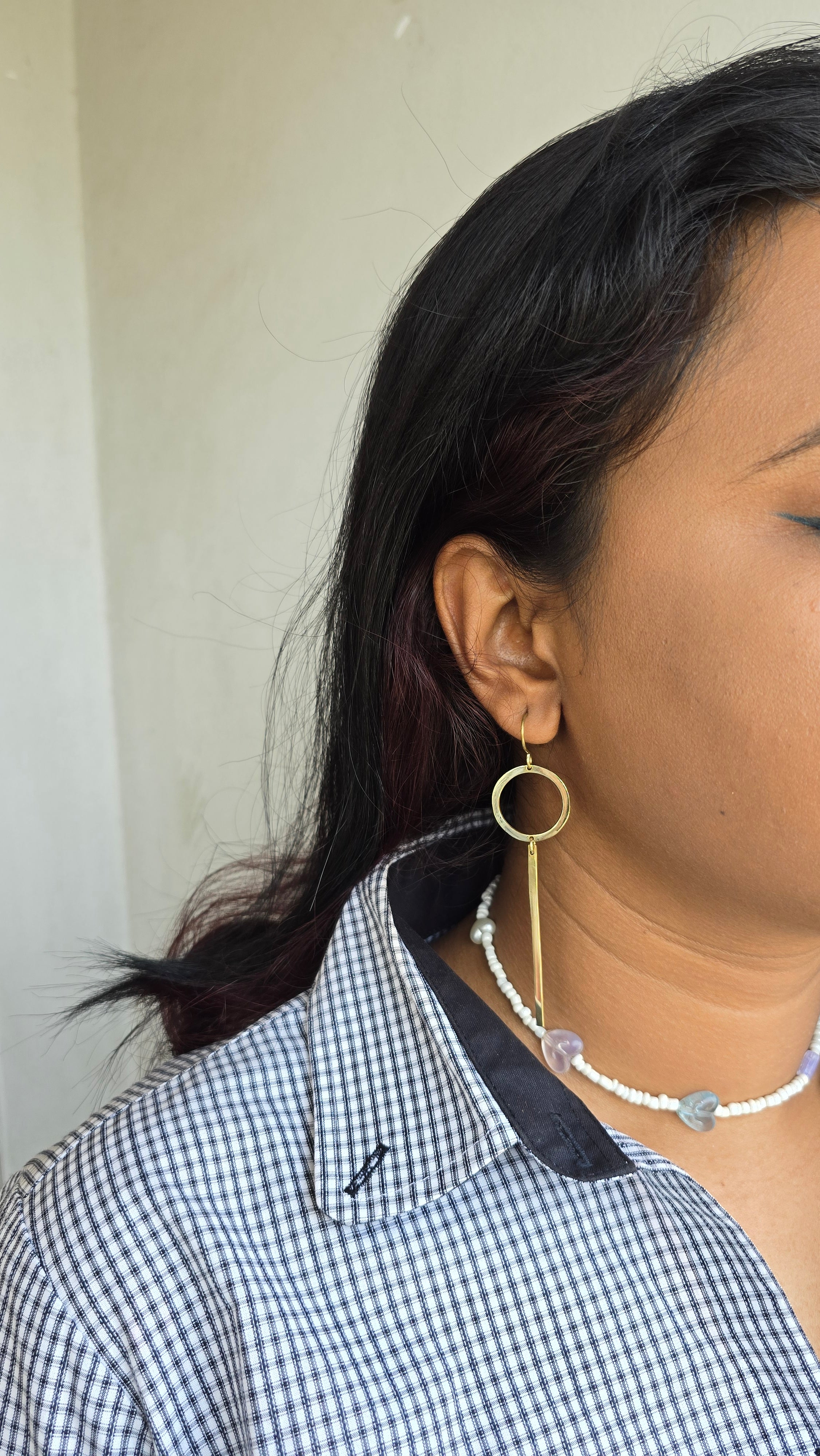 Orbit Pendulum Brass Earrings – Modern Brass Dangle