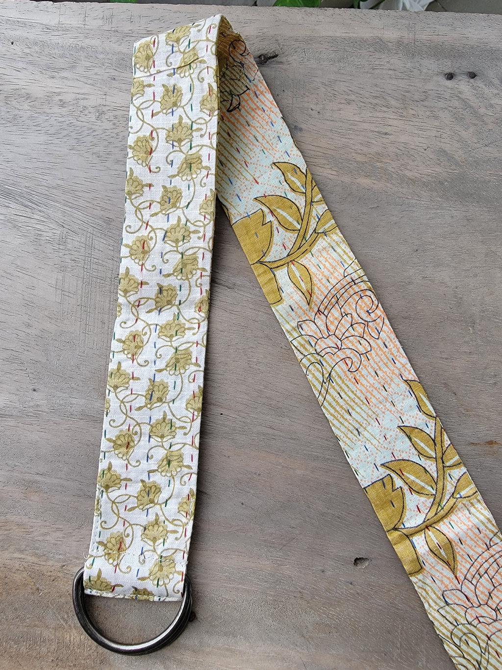 Handmade Kantha Sari Belt | Reversible Upcycled Fabric Belt