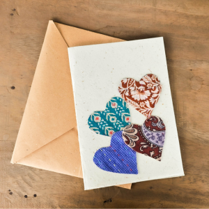 Ethical Mother’s Day Gift Set | Handmade Card & Embroidered Heart