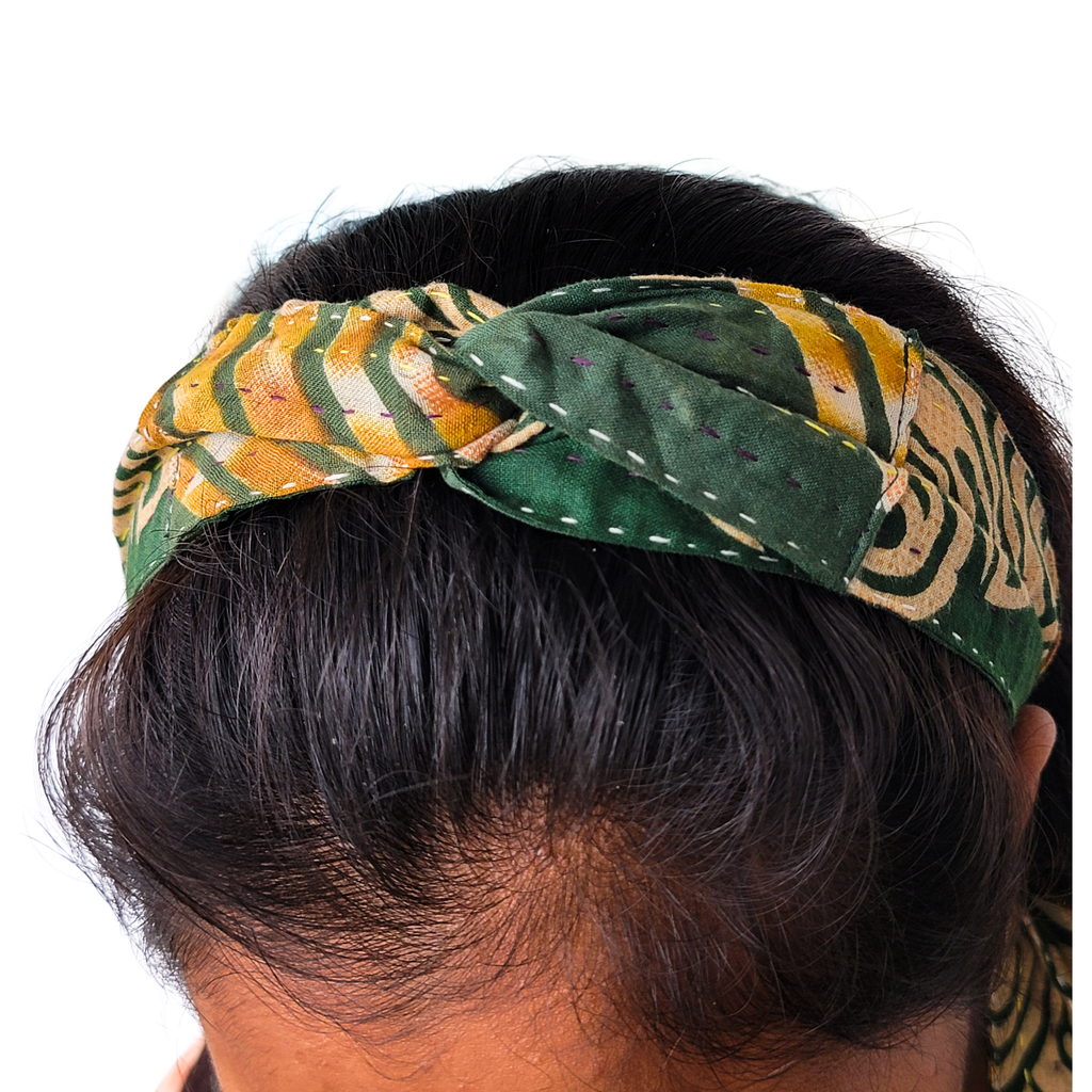 Kantha Hair Wrap in Vintage Cotton