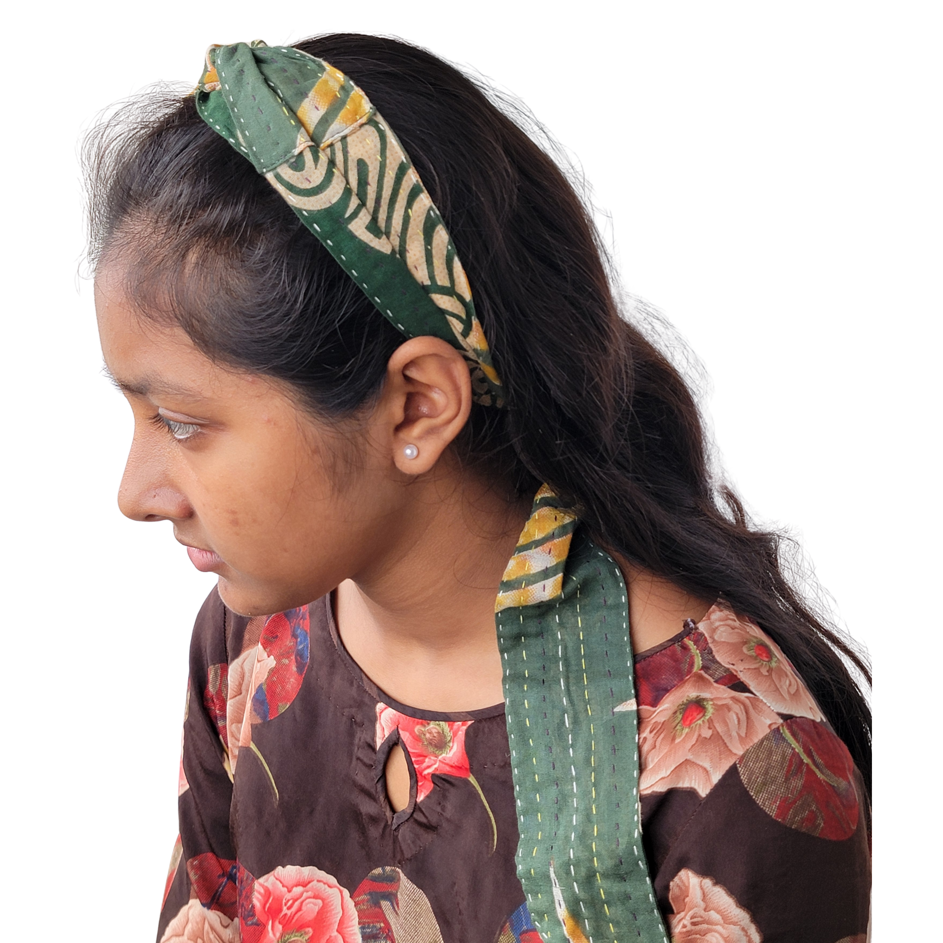 Kantha Hair Wrap in Vintage Cotton