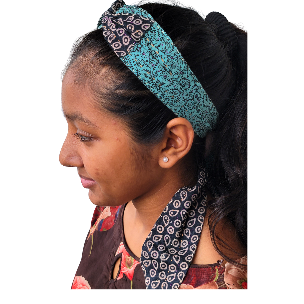 Kantha Hair Wrap in Vintage Cotton