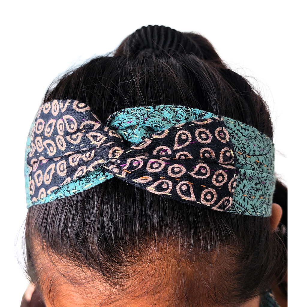 Kantha Hair Wrap in Vintage Cotton