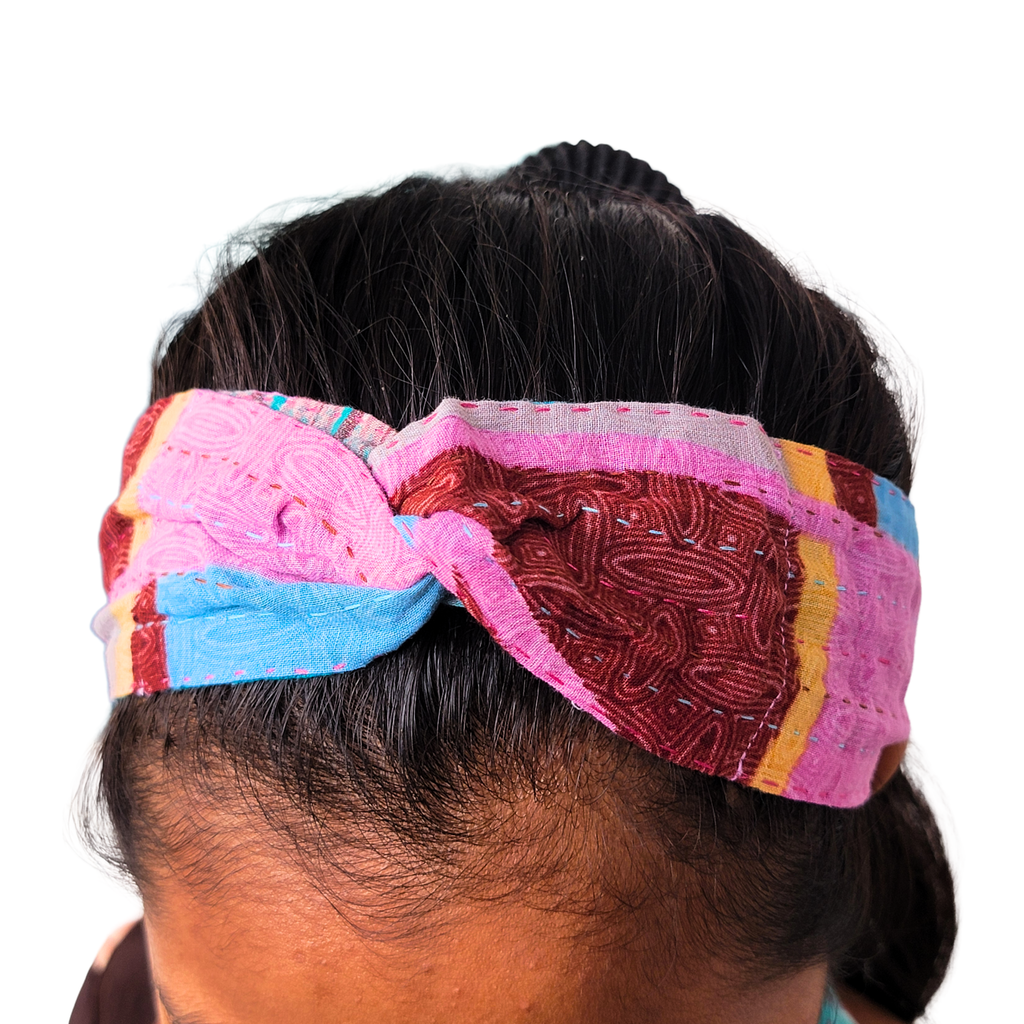 Kantha Hair Wrap in Vintage Cotton