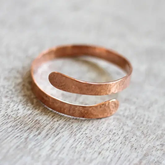 Wrapped Copper Napkin Ring, 4 Pcs Per Set