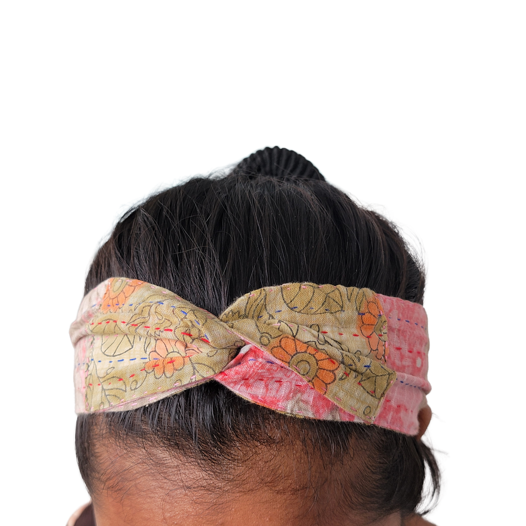 Kantha Hair Wrap in Vintage Cotton