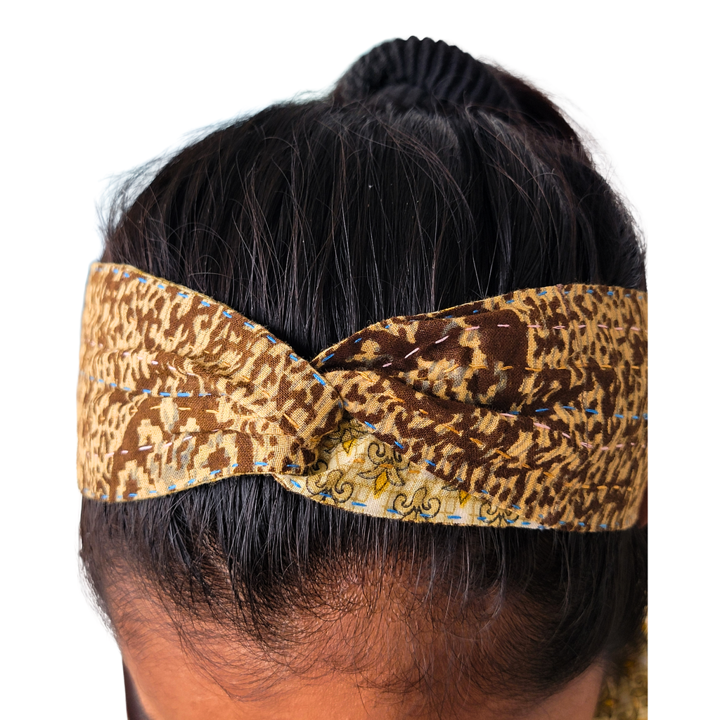 Kantha Hair Wrap in Vintage Cotton