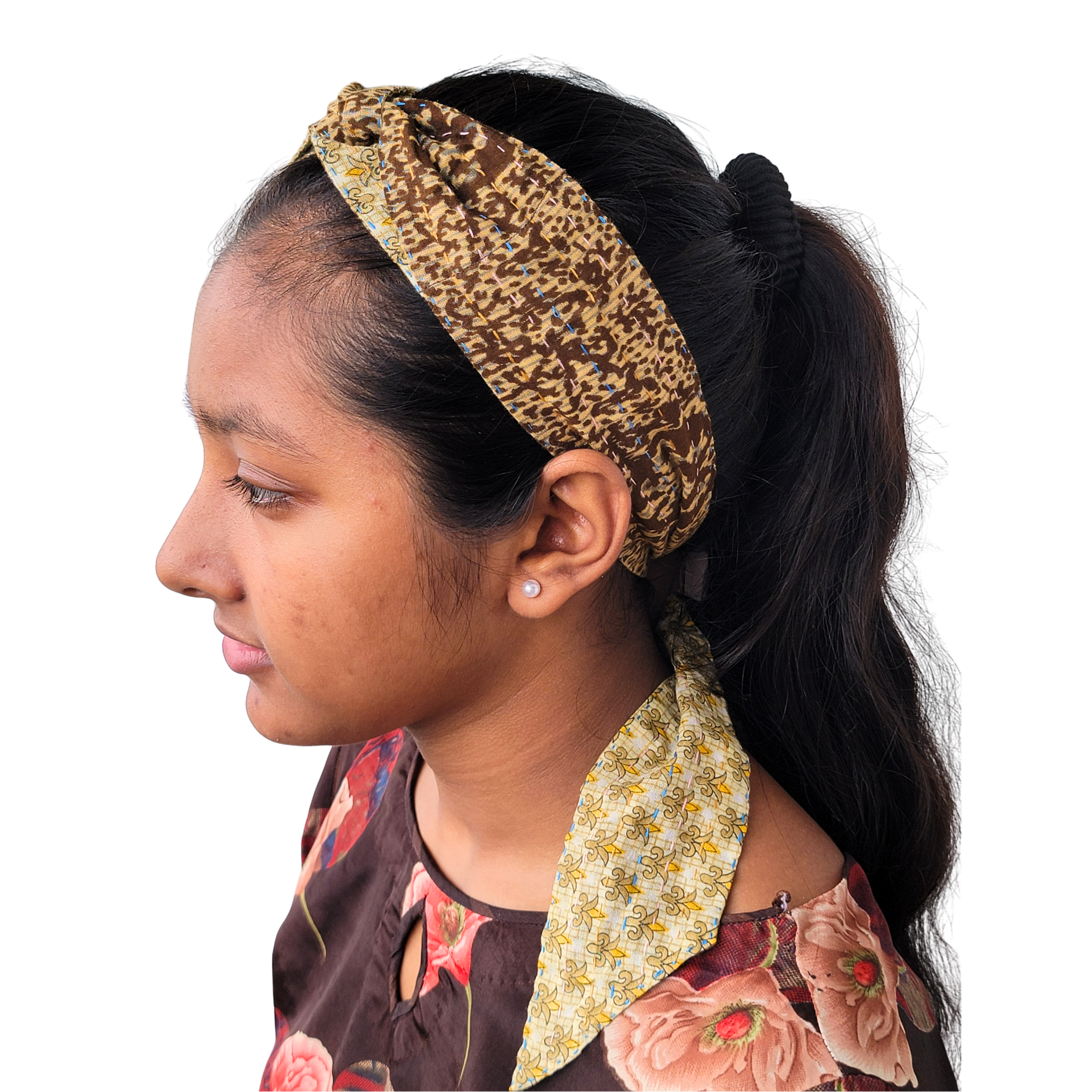 Kantha Hair Wrap in Vintage Cotton
