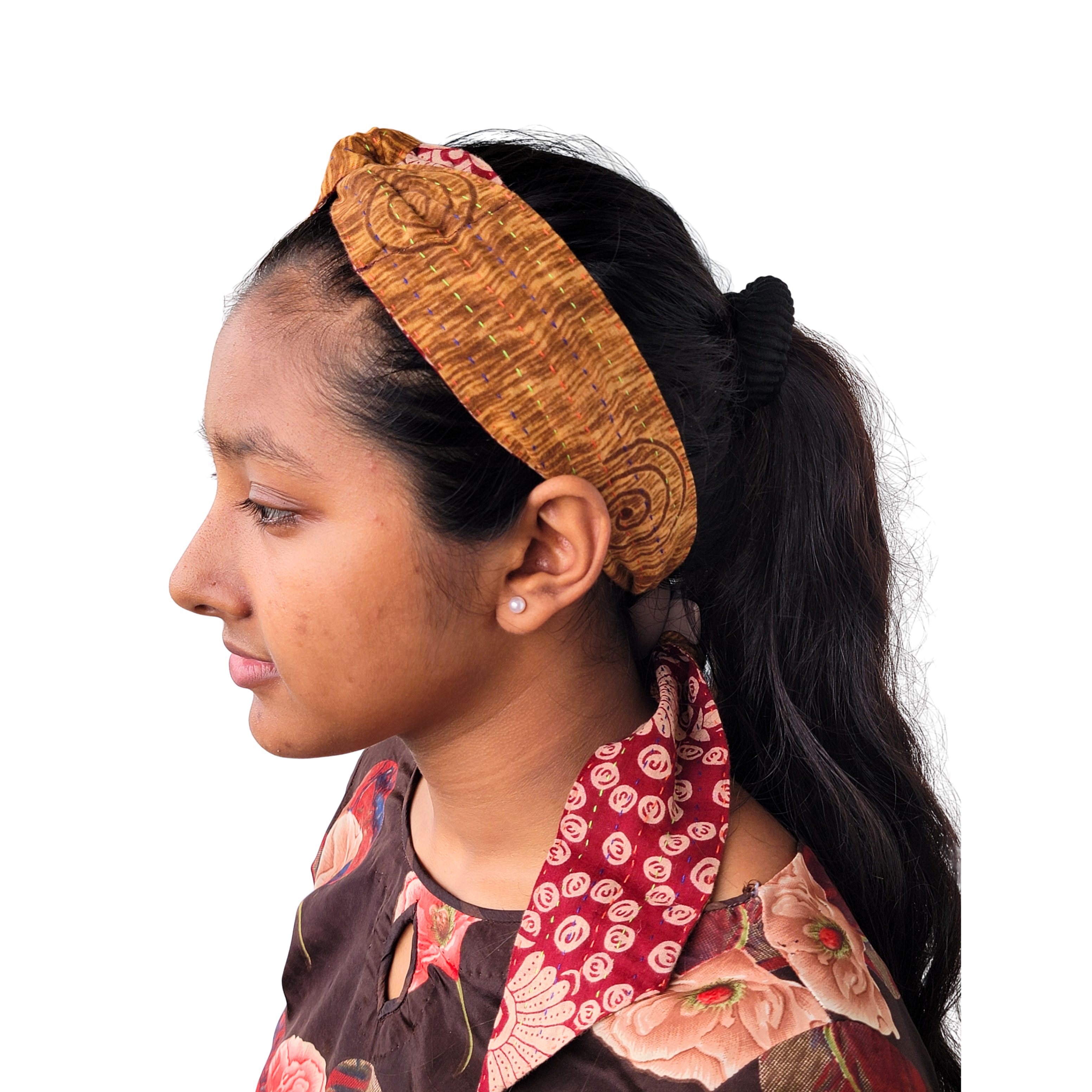 Kantha Hair Wrap in Vintage Cotton