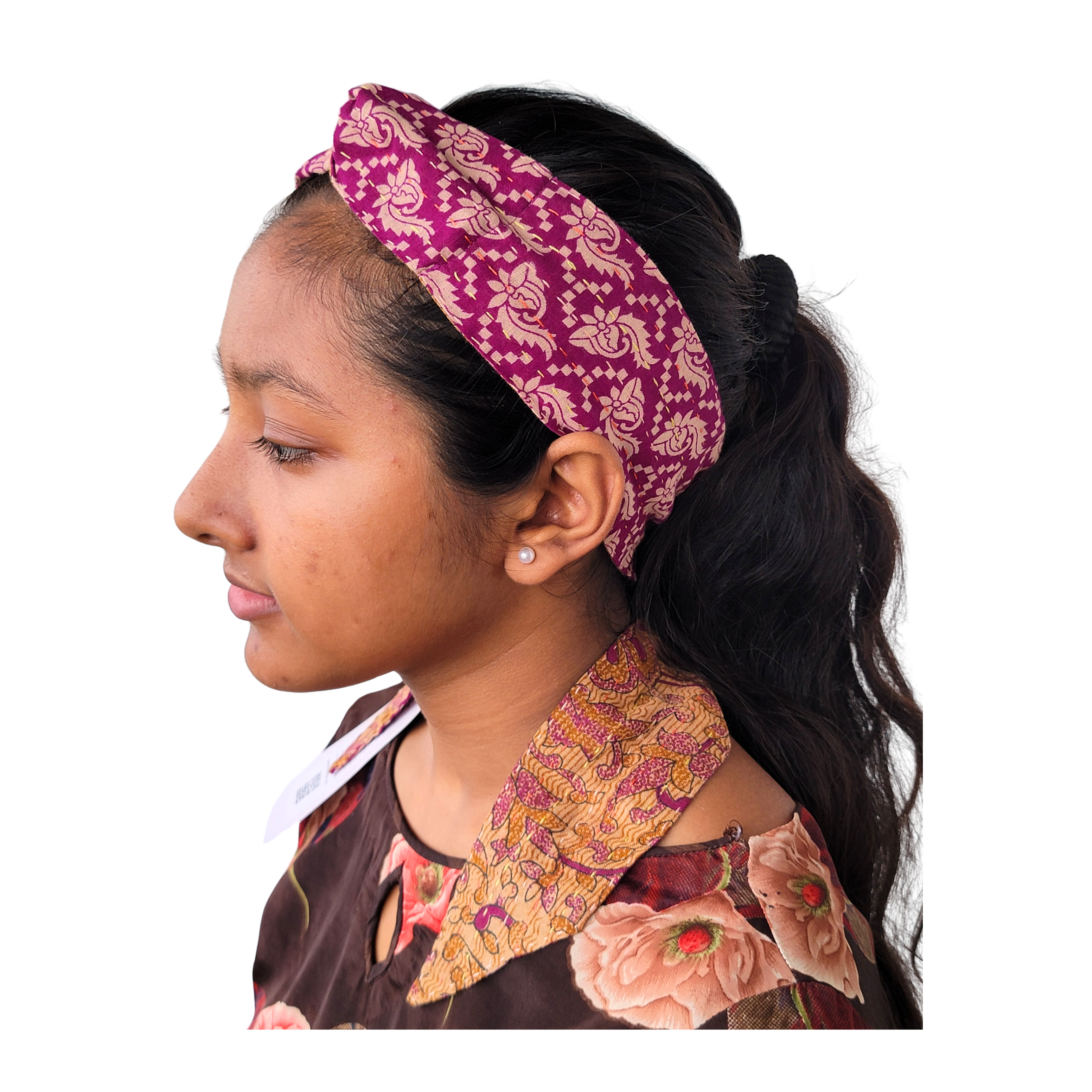 Kantha Hair Wrap in Vintage Cotton