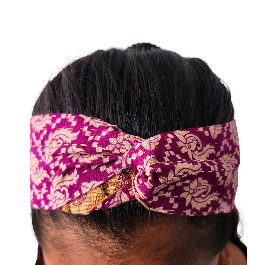 Kantha Hair Wrap in Vintage Cotton