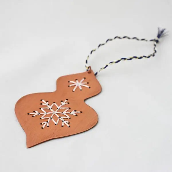 Embroidered Bauble Christmas Ornament