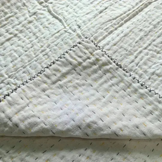 Basha Small Natural Kantha Blanket