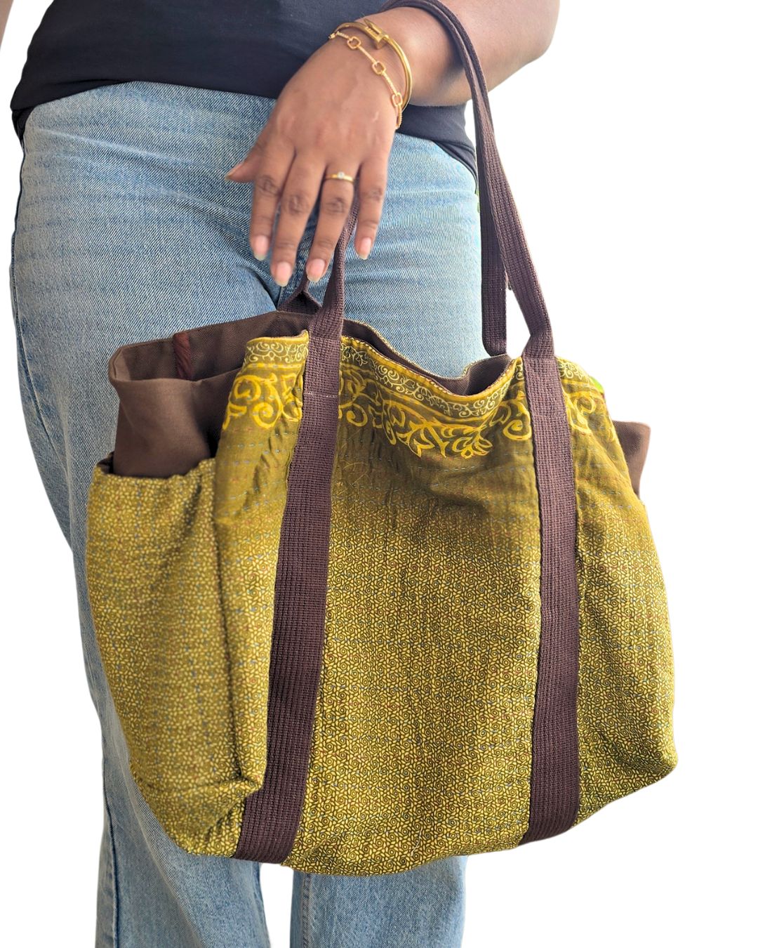 Basha Kantha Everyday Bag in Gold