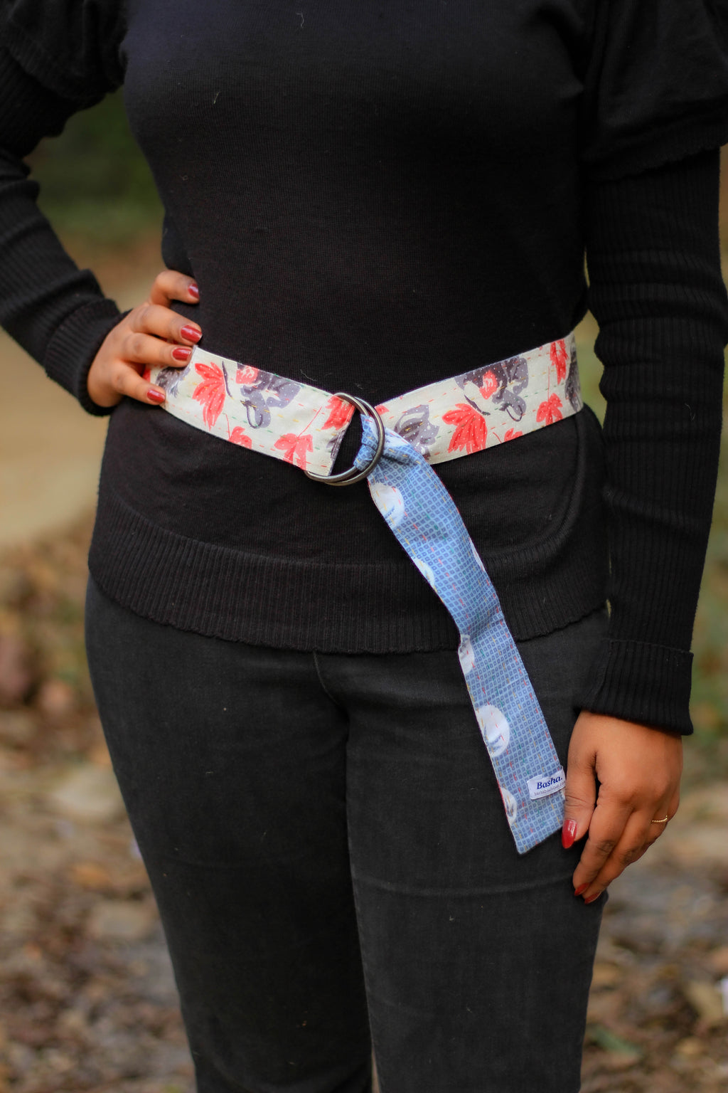 Handmade Kantha Sari Belt | Reversible Upcycled Fabric Belt