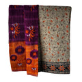 Basha throw blanket in white and purple