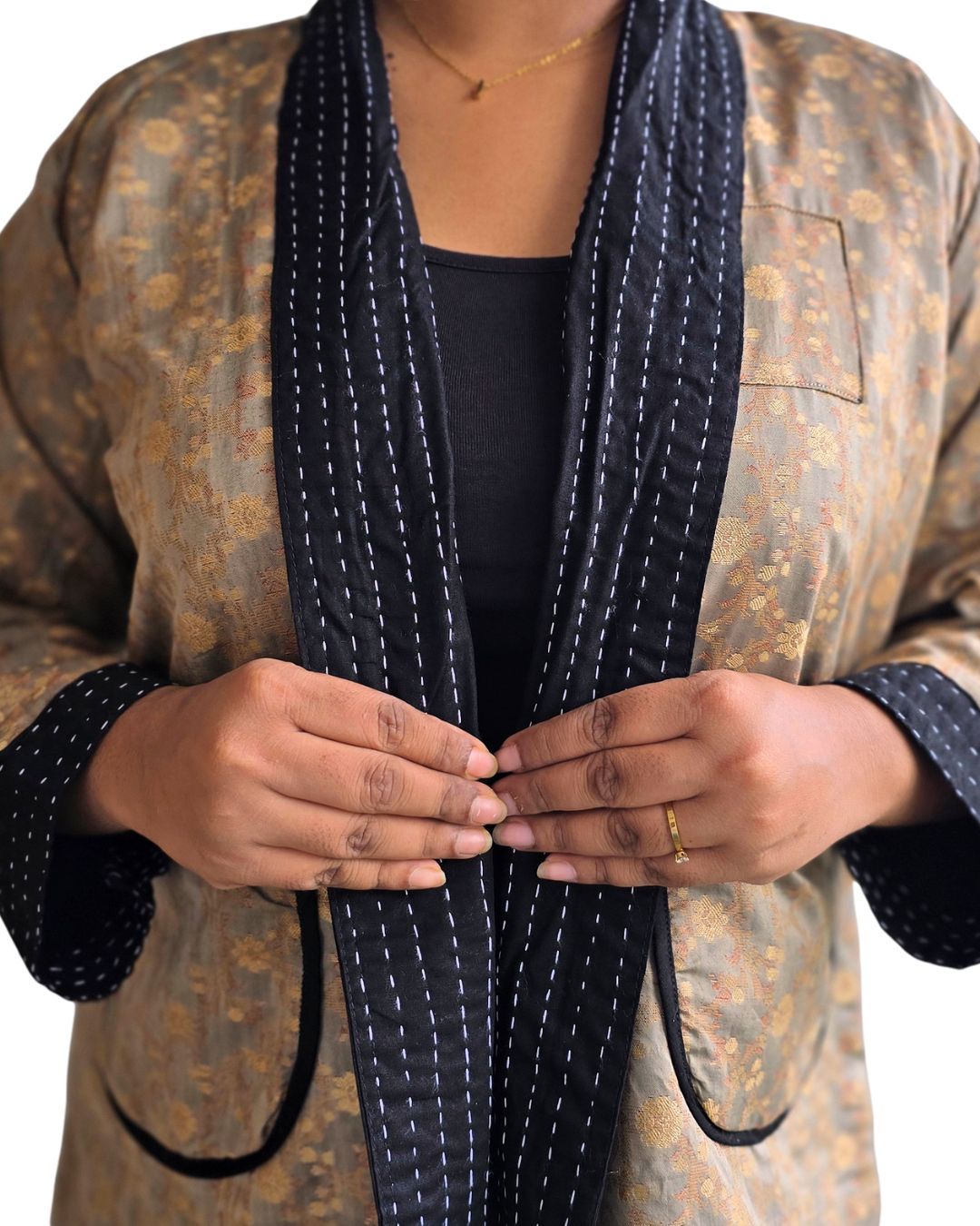Basha vintage cotton jacket with pockets (Medium)