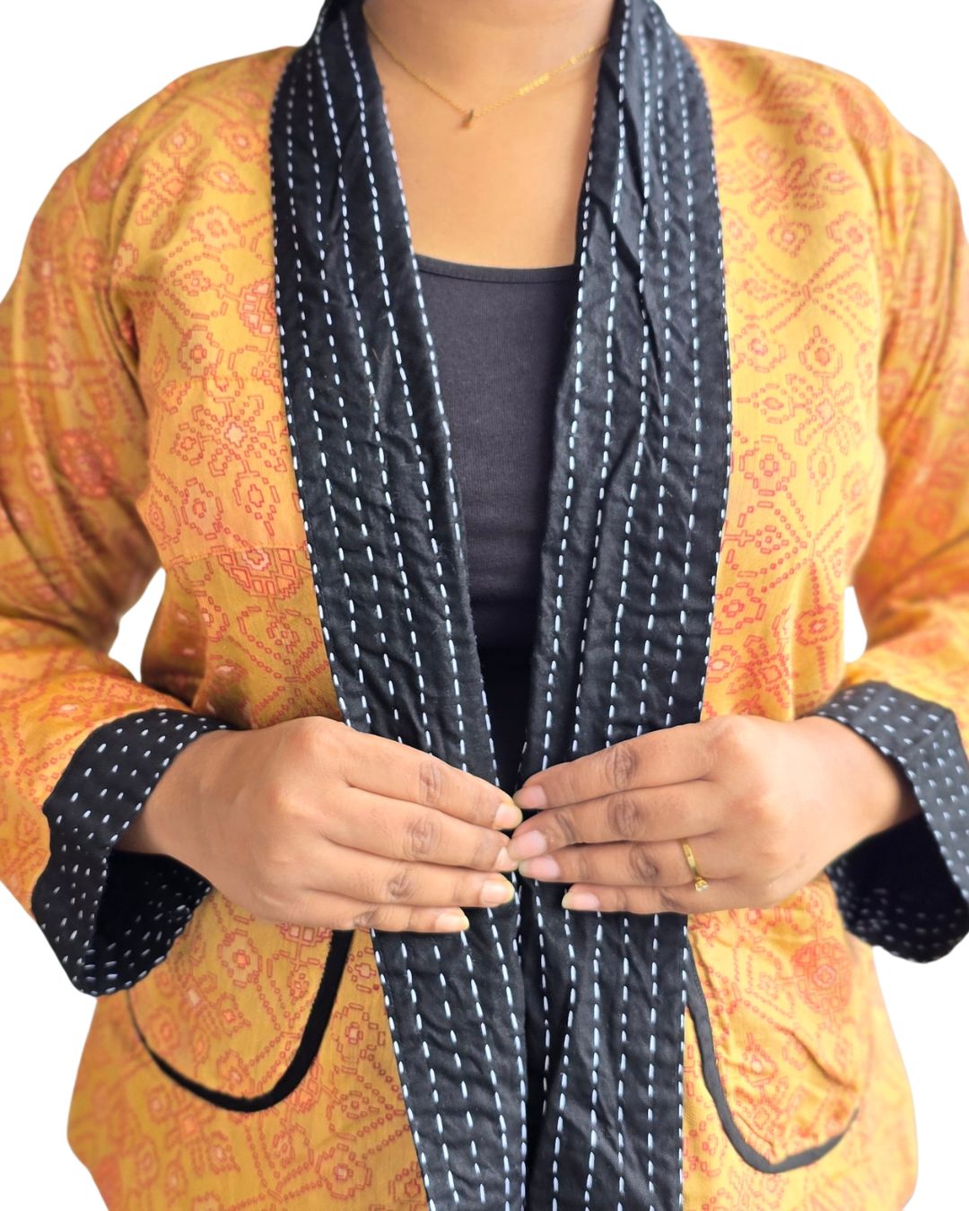 Basha vintage cotton jacket with pockets (Small)