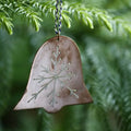 Embroidered Bell Christmas Ornament in Brass or Copper