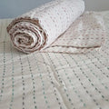 Basha Small Natural Two-Layer Kantha Blanket