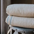 Basha Natural Kantha Throw Blanket