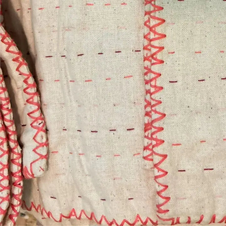 Basha Small Natural Kantha Blanket