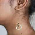 Suspended Circle Brass Earring