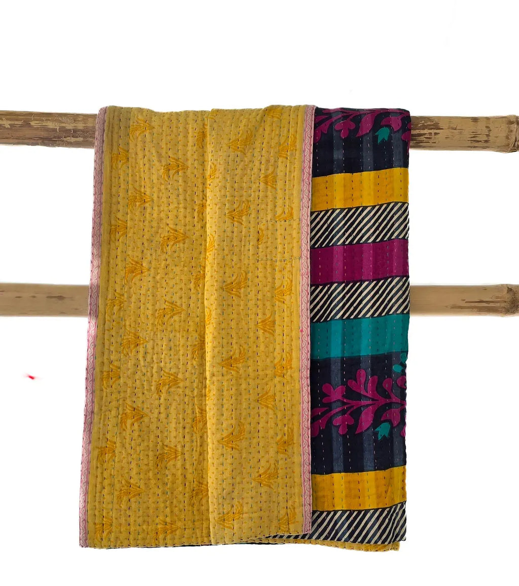 Basha Throw Blanket in Bright Yellow