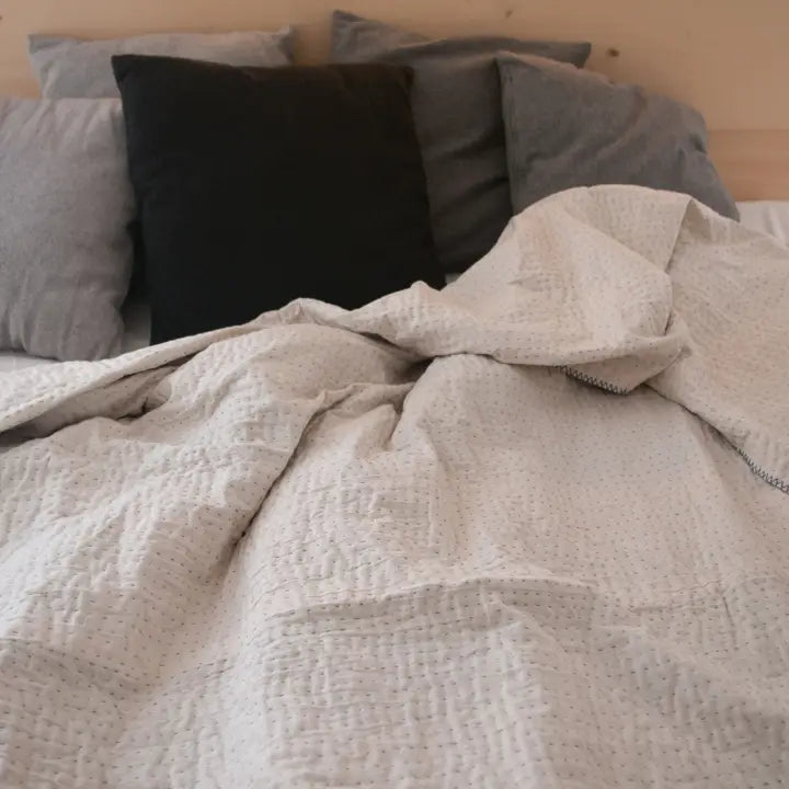 Basha Natural/Unbleached Cotton Twin Blanket