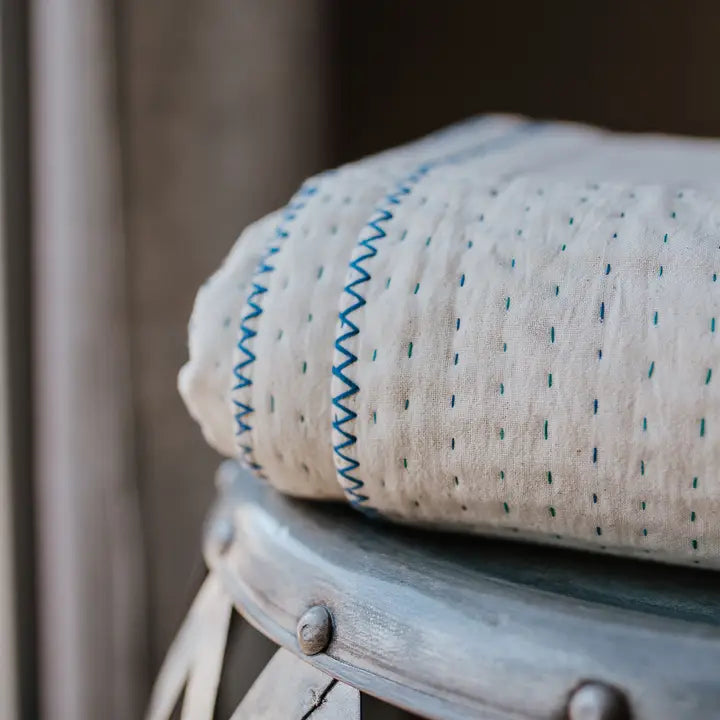 Basha Natural/Unbleached Cotton Twin Blanket
