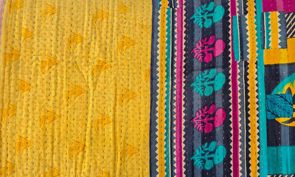 Basha Throw Blanket in Bright Yellow