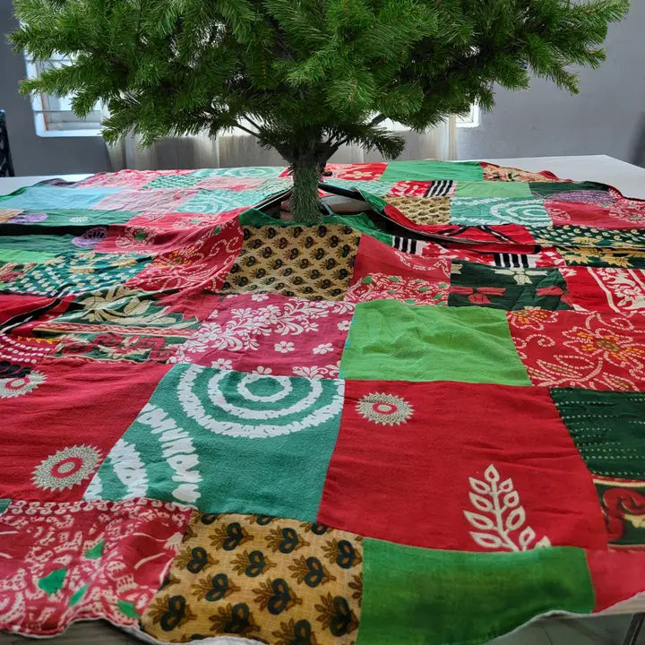 Basha Handmade Patchwork Christmas Tree Skirts