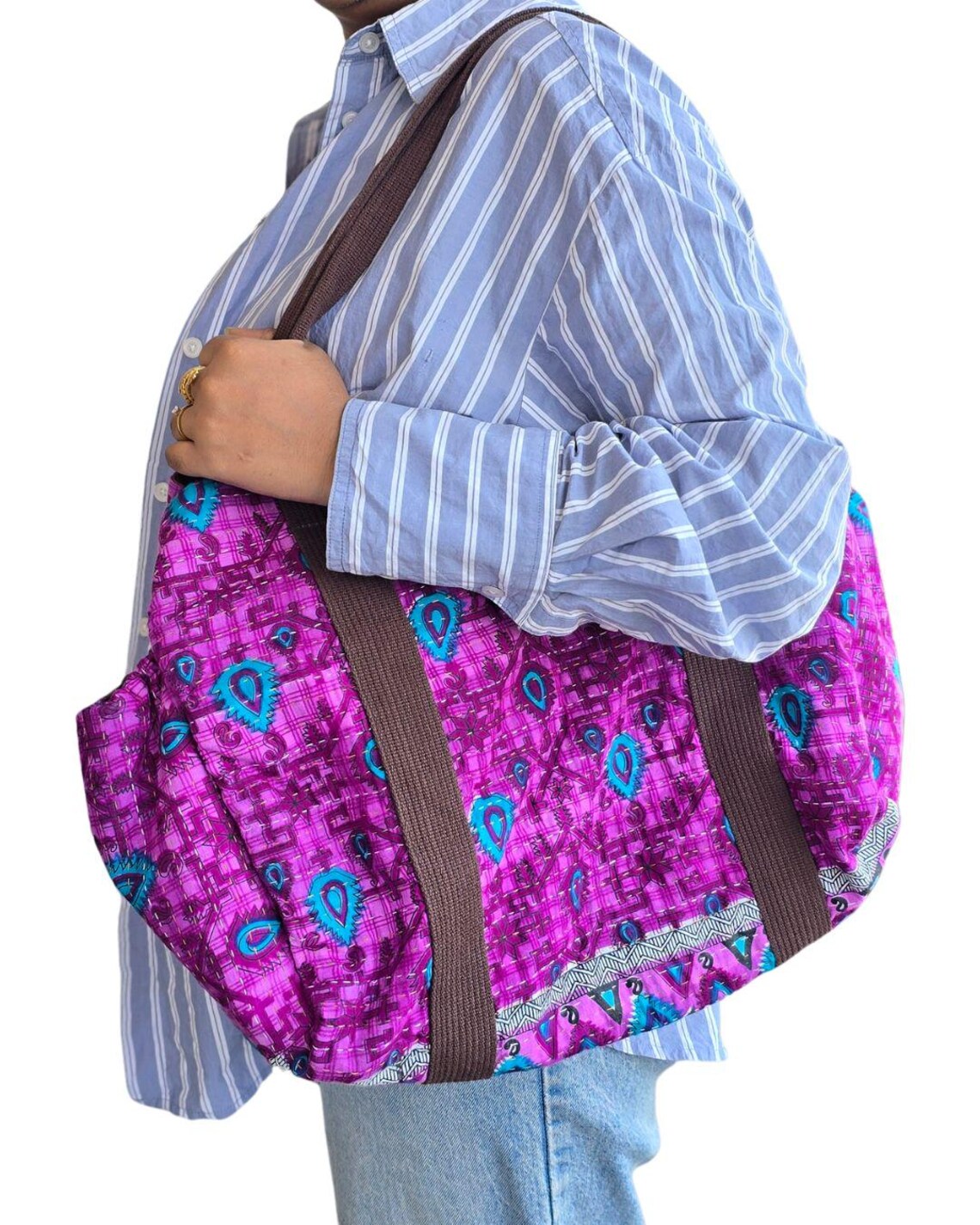 Basha Kantha Everyday Bag in Vibrant Pink