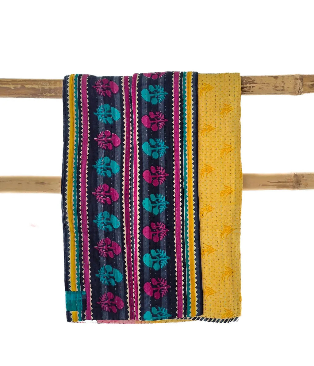 Basha Throw Blanket in Bright Yellow