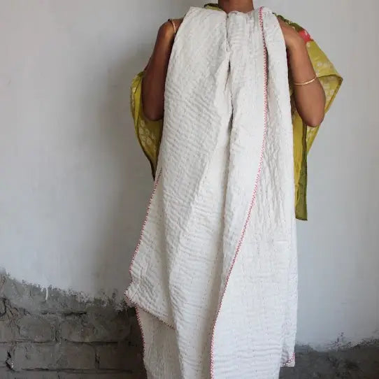 Basha Natural/Unbleached Cotton Twin Blanket