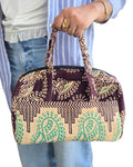 Basha Kantha Mini Duffel Bag in Deep Burgundy