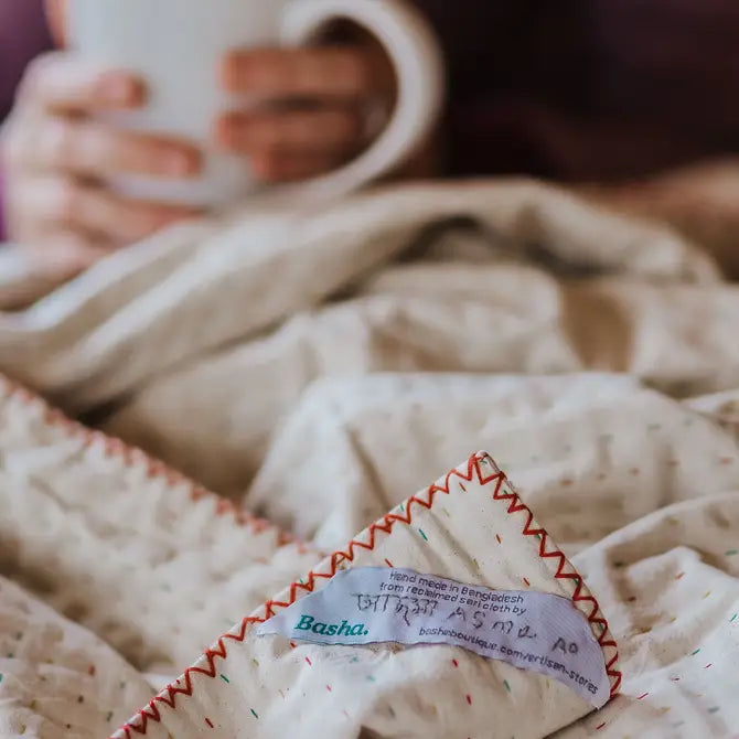 Basha Natural/Unbleached Cotton Twin Blanket