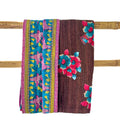 Basha throw blanket in dark brown and blue